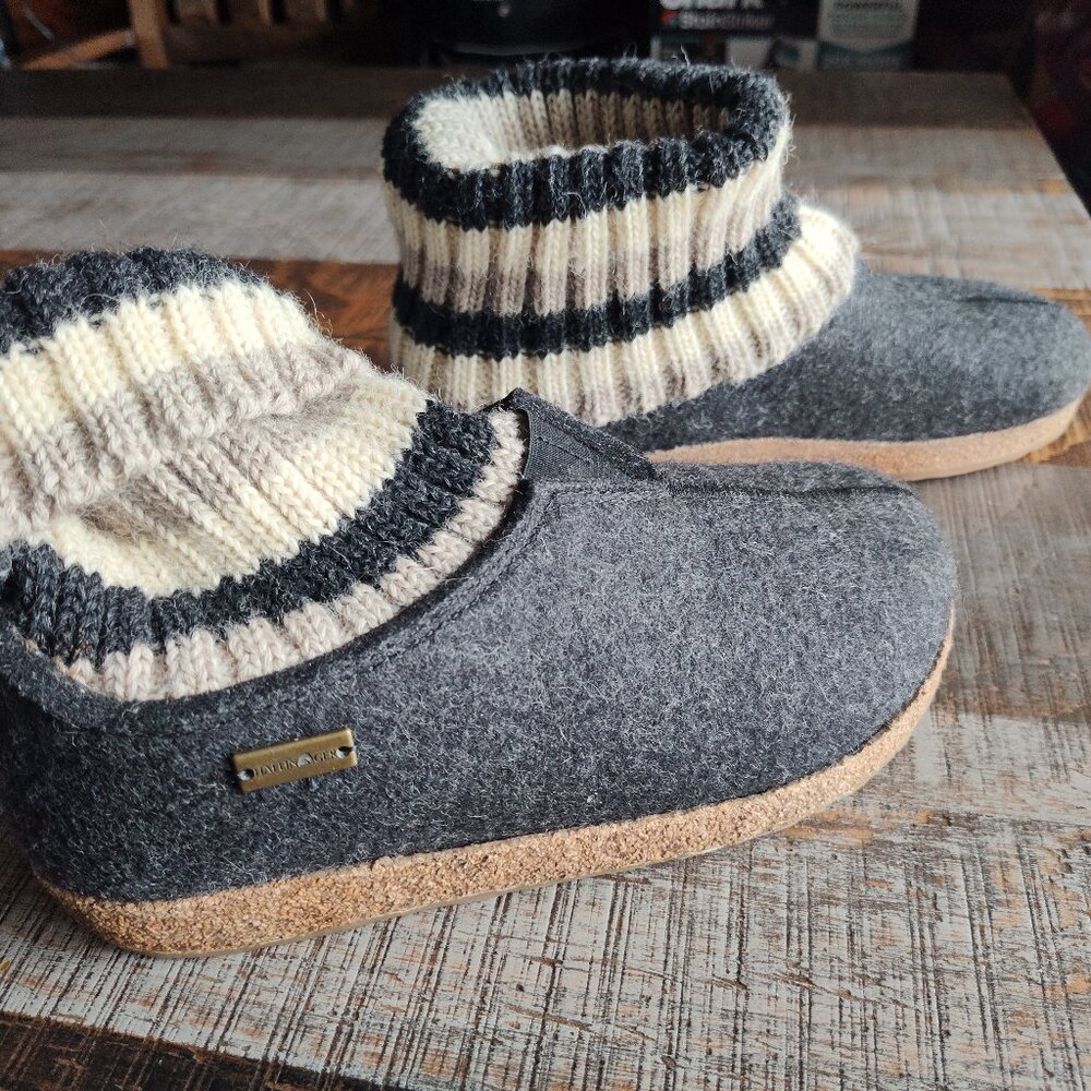 HAFLINGER Women's Grizzly Kristina Slipper boots Clog Sz 40